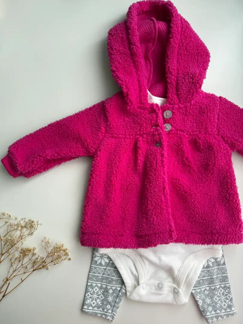 Conjunto abrigo fucsia