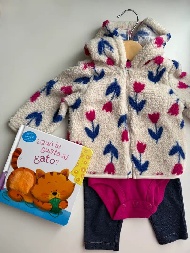 Conunto de chaqueta de flores